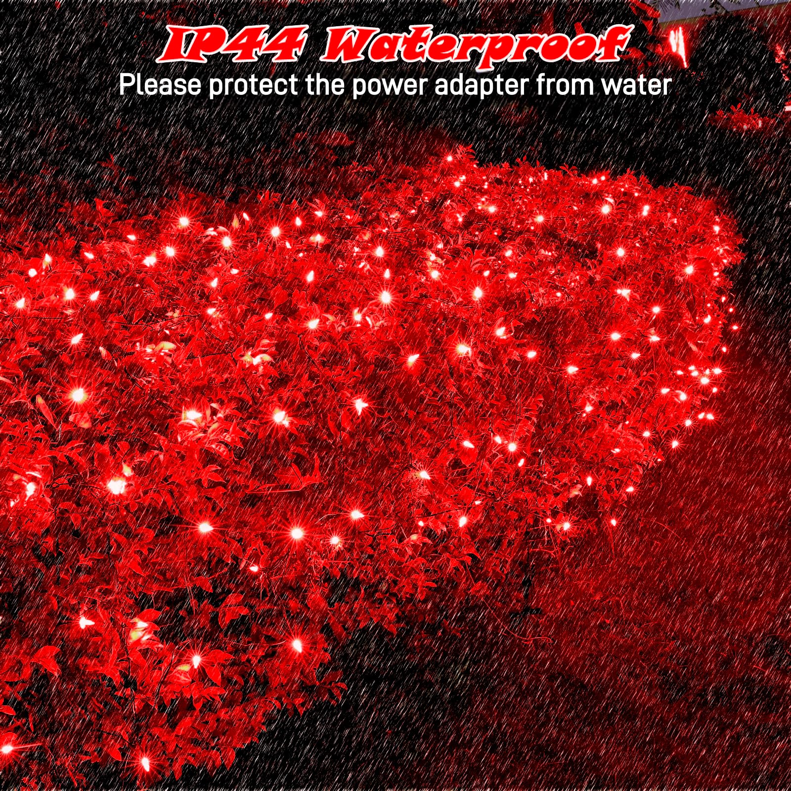 Meteds Luces LED de red de Navidad para exteriores, 120 LED de 6 x 4 pies, luces de malla de Navidad conectables para arbustos, vallas, árboles, arbustos, patio, jardín, decoraciones de Navidad al