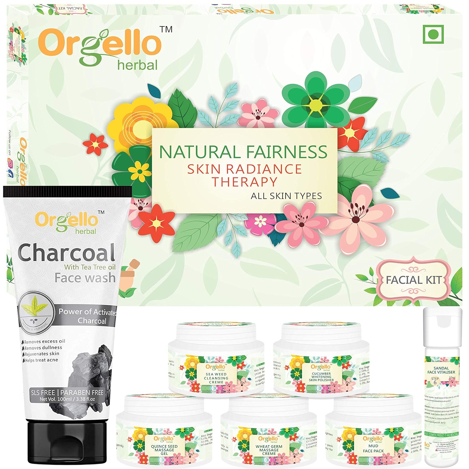 Orgello Herbal Ayurvedic Facial Kit combo Ayurvedic Facial Kit (5 x