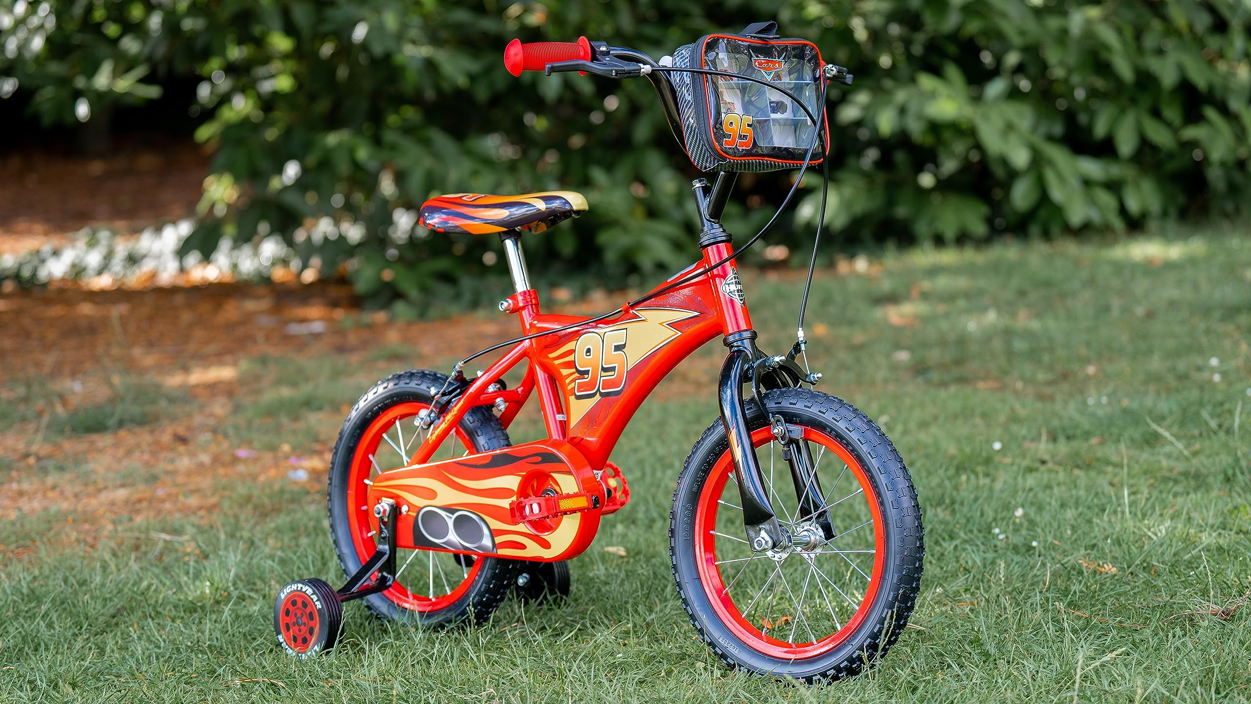 Huffy Disney Cars Luxury Unisex-Baby, 14 cali, czerwony