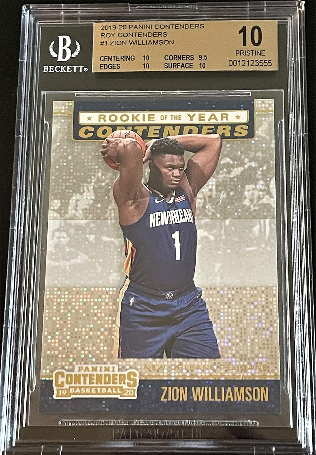 ZION WILLIAMSON Pristine BGS 10 Basketball ROOKIE Card - 2019-20 Panini Contenders Insert Basketball Card - New Orleans Pelicans