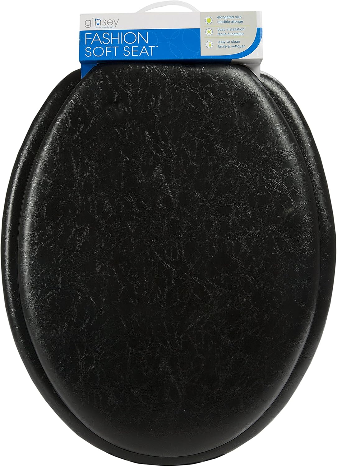 Ginsey Home Solutions 80009 Ginsey Soft, Black Elongated Toilet Seat