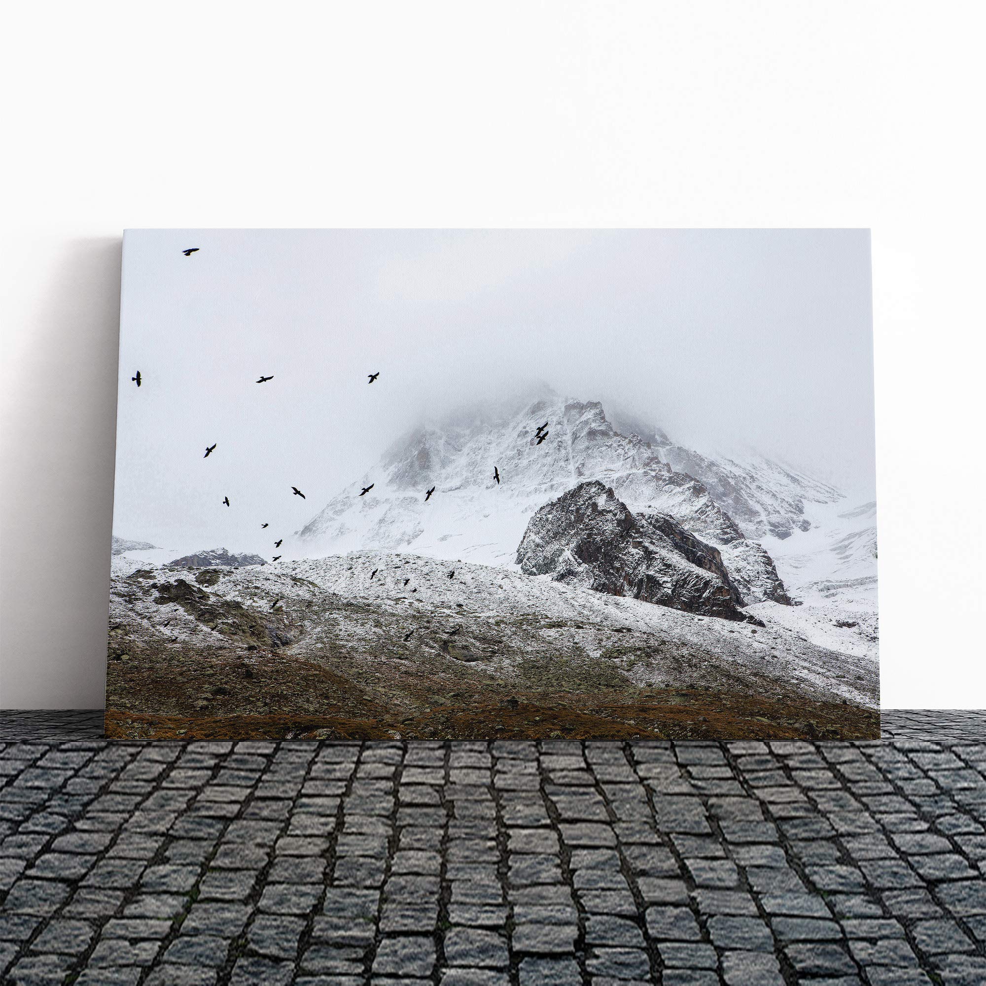 Flock of Birds Canvas Print | Gallery Wrapped 30mm Frame Wall Art | 30x20 inches | Ready to Hang | Modern Bird Picture | Living Room Bedroom Lounge Office