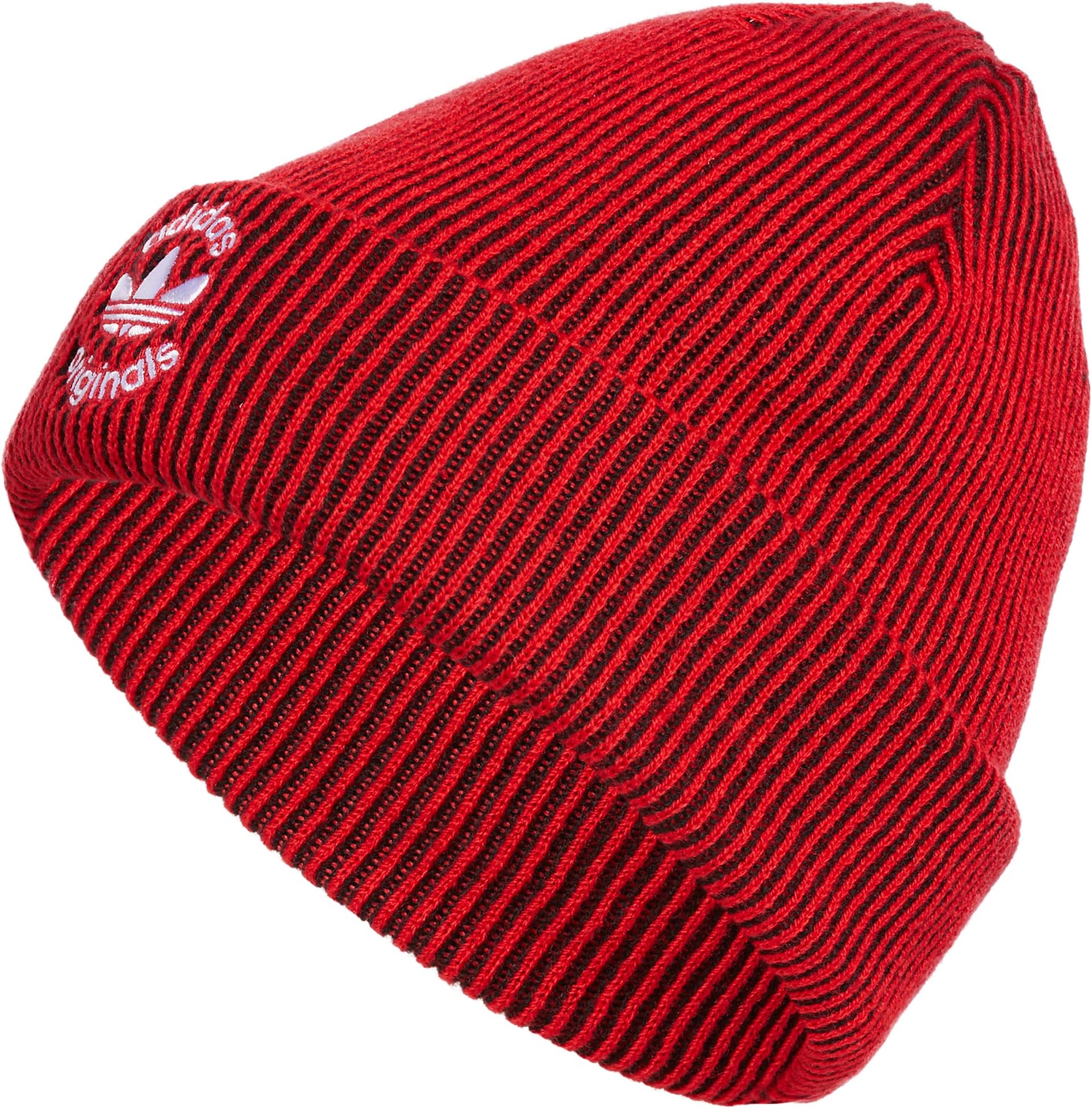 adidas red and white bobble hat