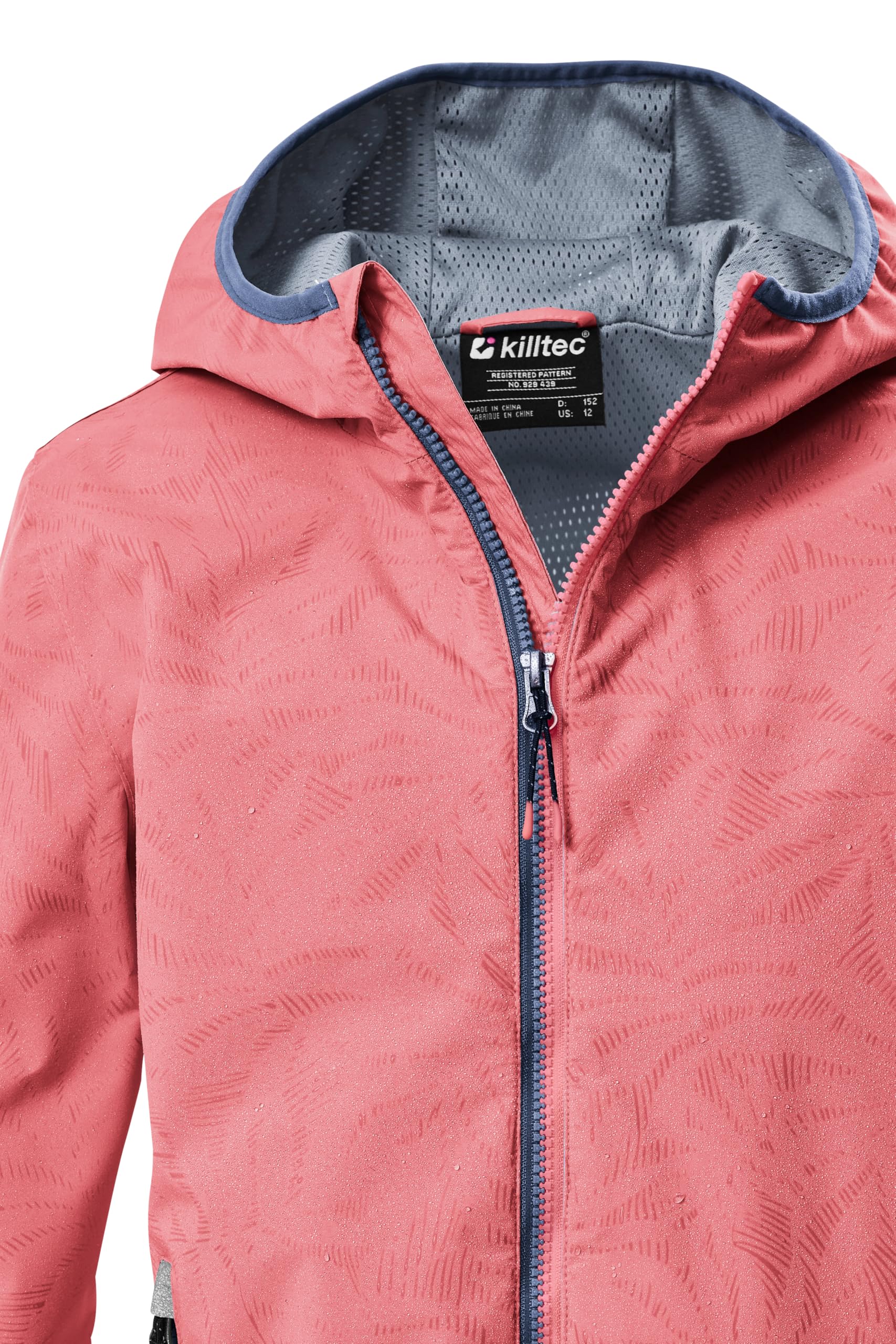 killtec Mädchen Funktionsjacke wasserdicht mit Kapuze und Magic Print KOS 156 GRLS JCKT