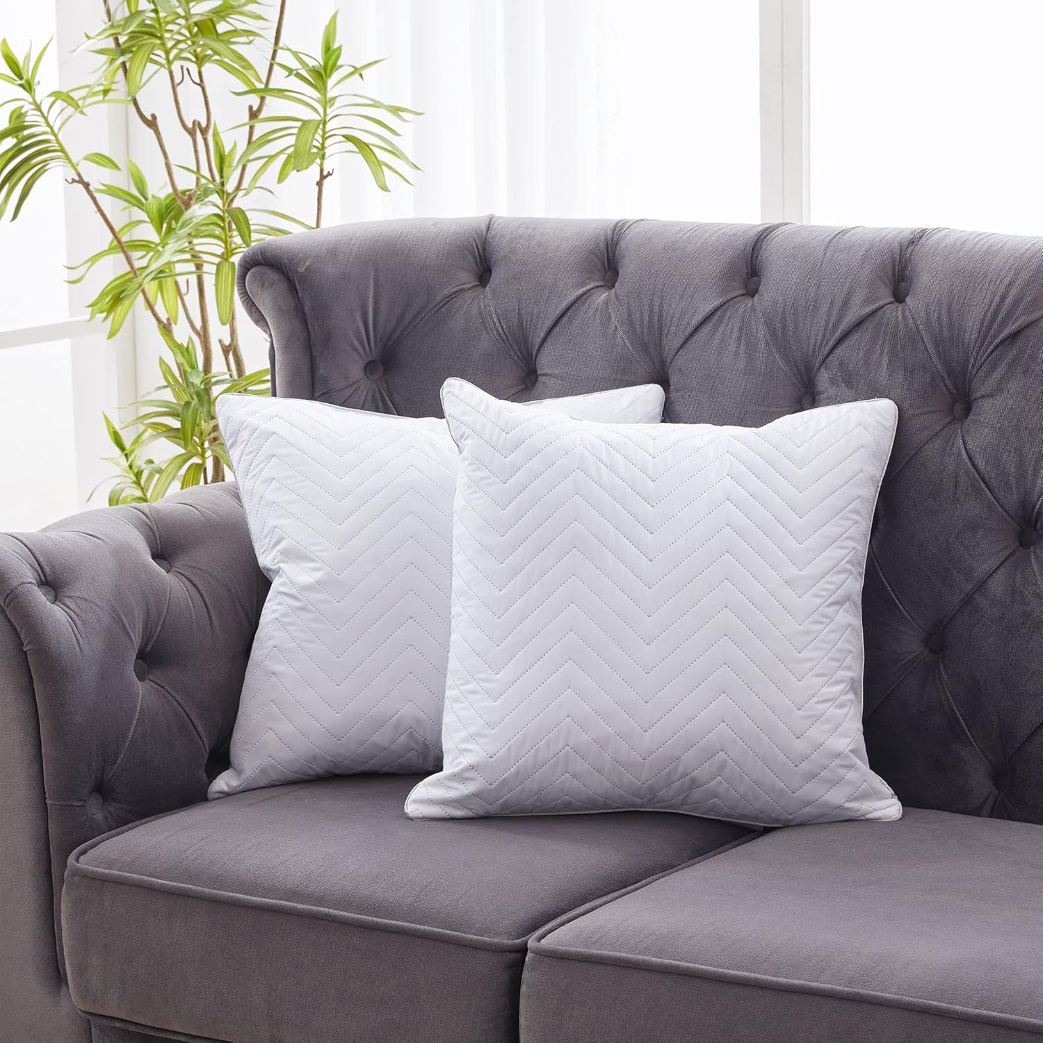 puredown® Feathers Throw Pillow Inserts, 20 x 20 Euro