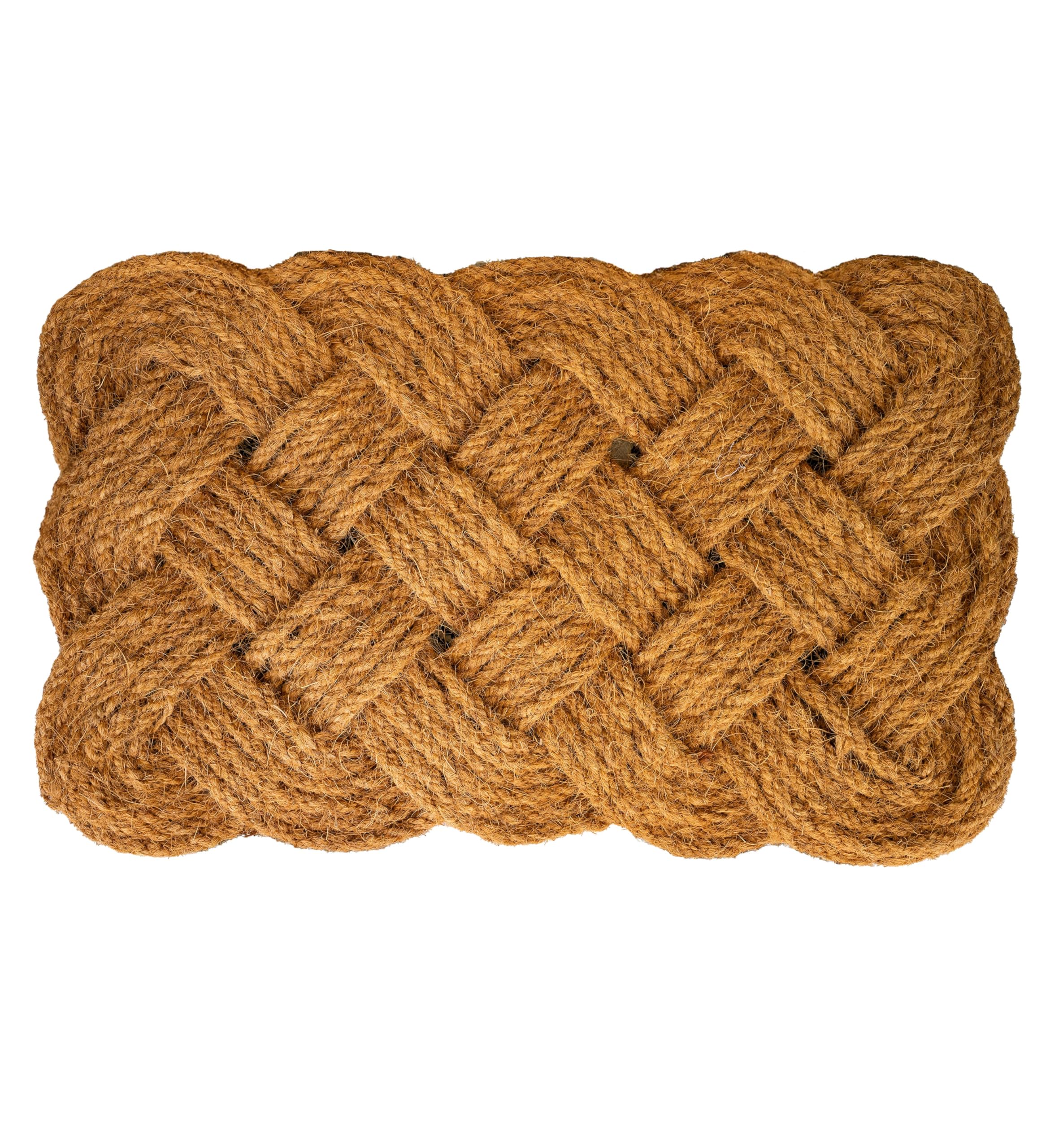 THEODORE MAGNUS Door Mat – Coir Doormat for Outdoor Entrance, Durable Welcome Mat, Perfect for Front Door and Entryway - Outdoor/Indoor - Rope - Knot - 17" x 30"