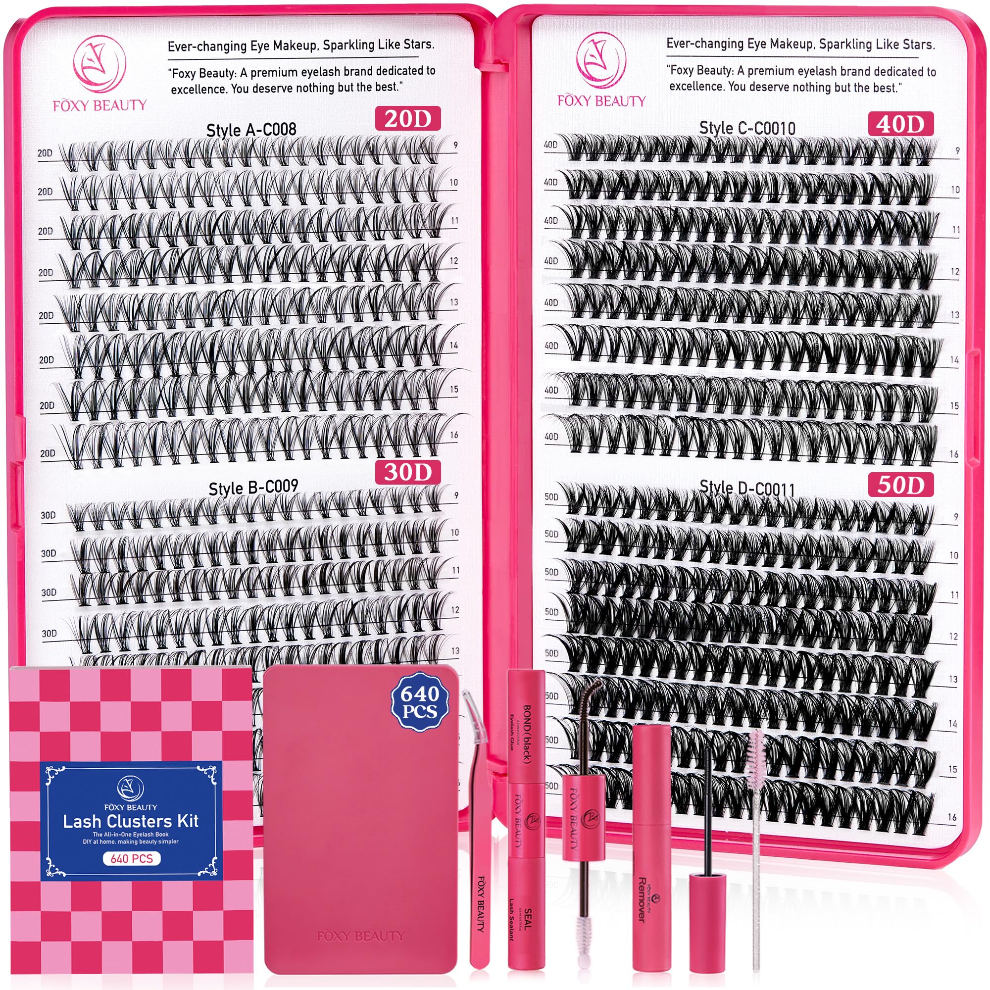 Sponsored Ad - Waltz Lash Clusters Kit - Lash Clusters 30D40D50D60D Lashes D Curl Eyelash Clusters Fluffy Natural Lash Extension Kit with Bond and Seal 0.07MM False Eyelashes DIY at Home