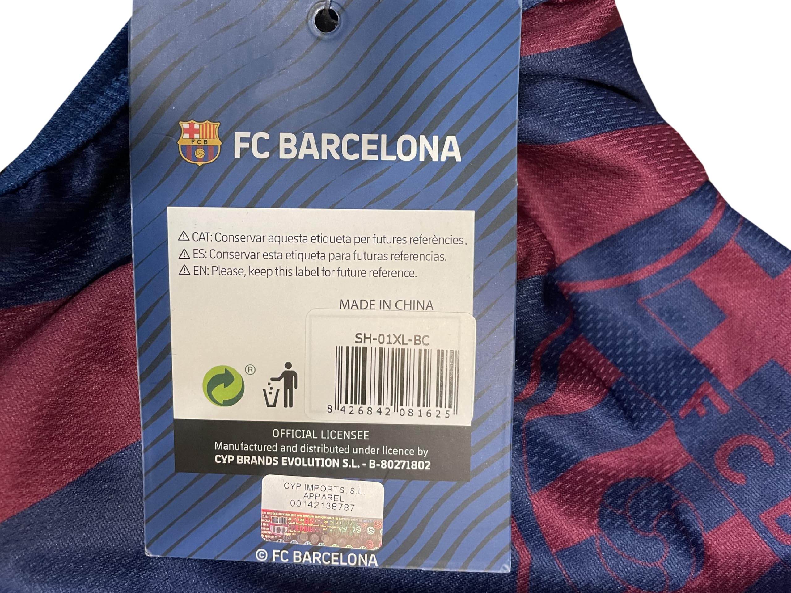 FC Barcelona SH-01XL-BC T-Shirt pour Chien Taille XL