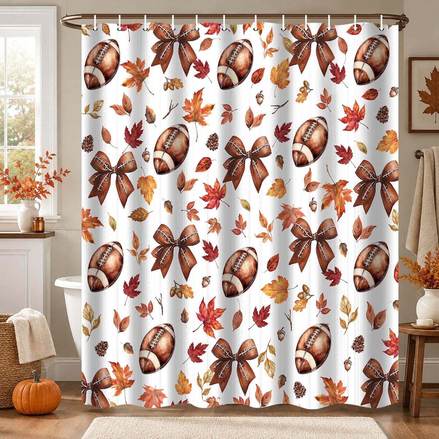 Rustic Harvest Pumpkin Sunflower Shower Curtain, 72 x 72 in