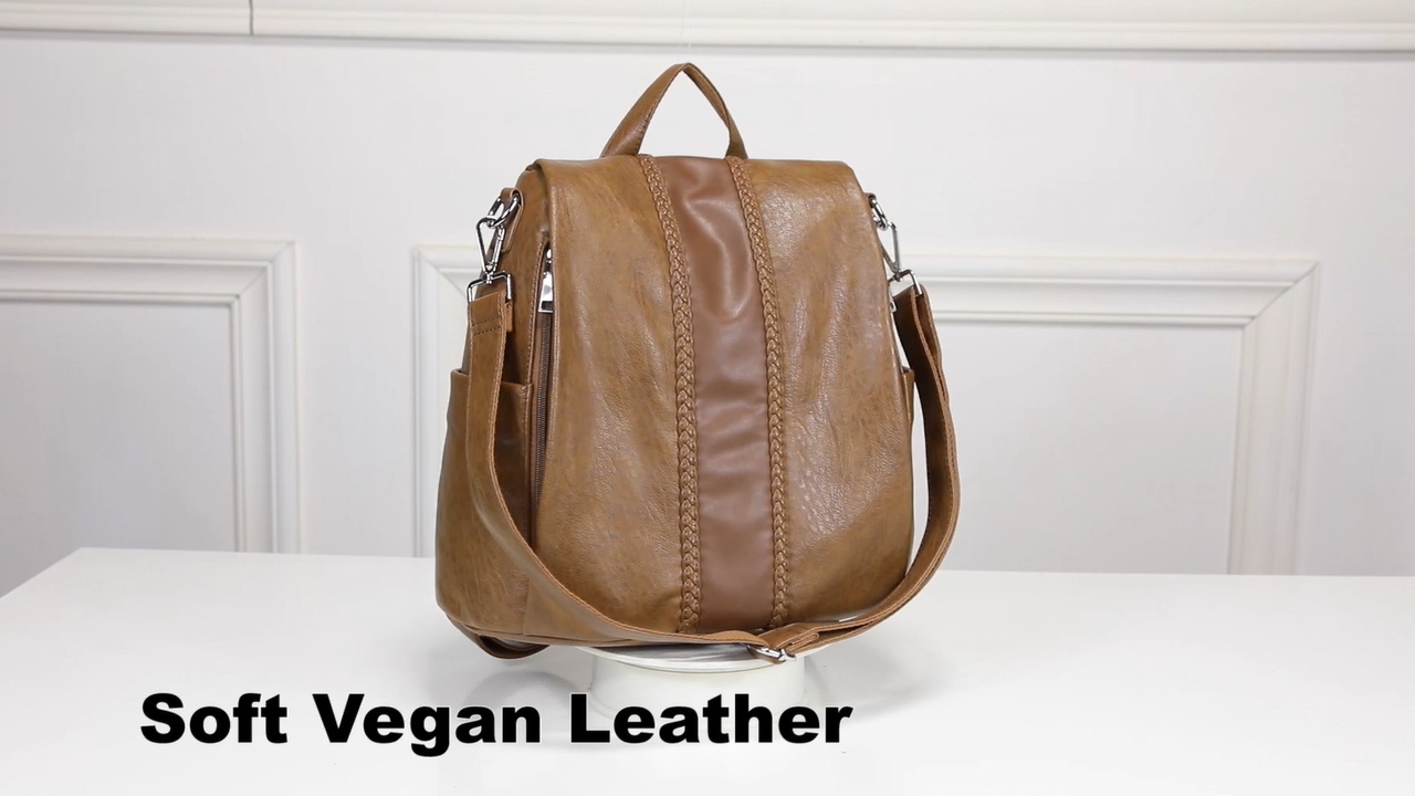 Amazon.com: Backpack Purse for Women,VASCHY Fashion Faux  display picture 1