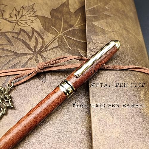 Miniatura 4 de Bolígrafo de acción de perno personalizado, grabado gratis de madera + bolígrafo de metal con 2 repuestos, regalos personalizados para Navidad, día