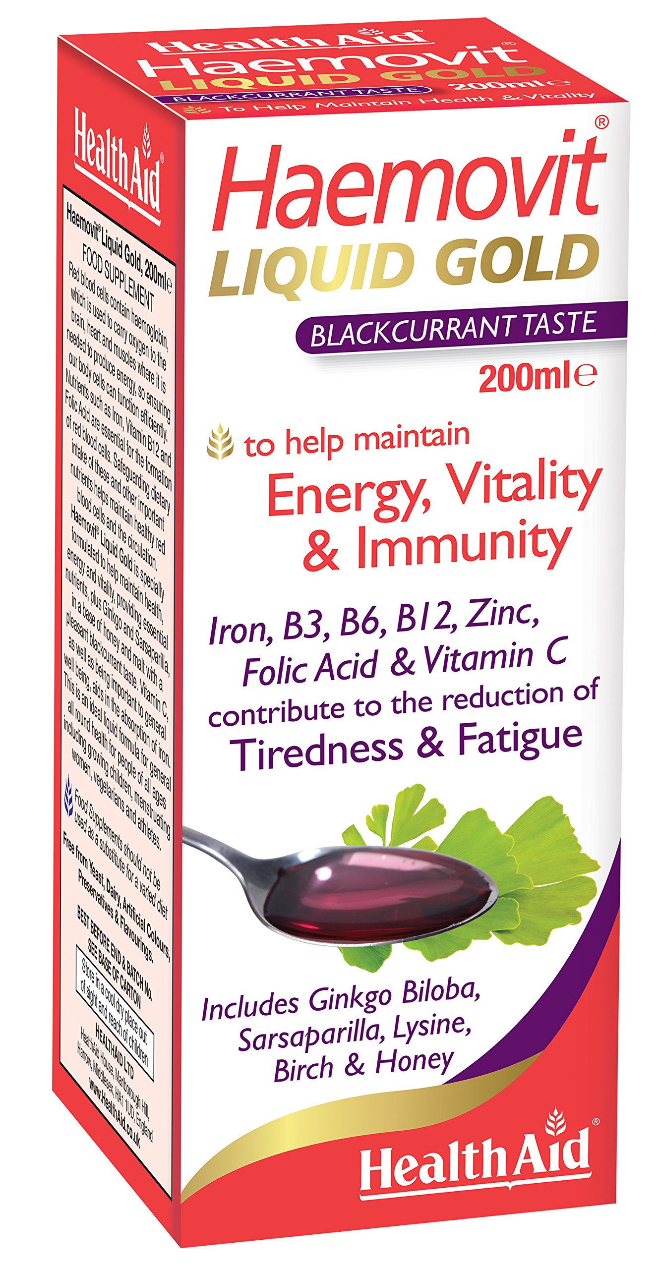 Health Aid Haemovit Liquid Gold tonic 200ml Liquid