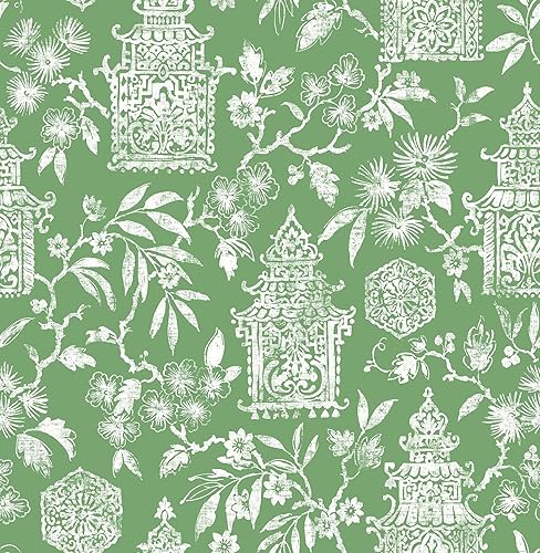 NuWallpaper NUS4036 Danson - Papel tapiz para despegar y pegar color verde