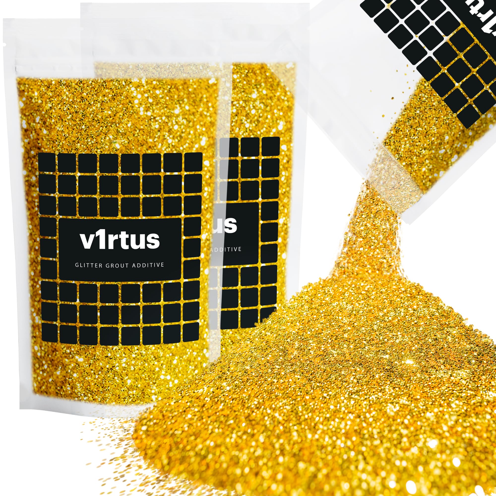 v1rtus | 2 x Glitter Grout Additive (2x100g) (Gold)