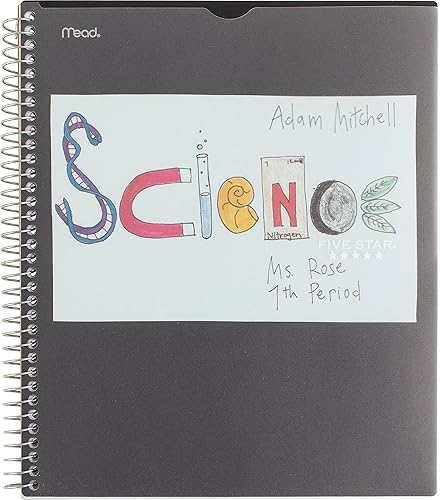 Miniatura 5 de Five Star Cuadernos interactivos en espiral para tomar notas, paquete de 3, 1 materia, papel rayado universitario, 11 x 8-12 pulgadas, 100 hojas,