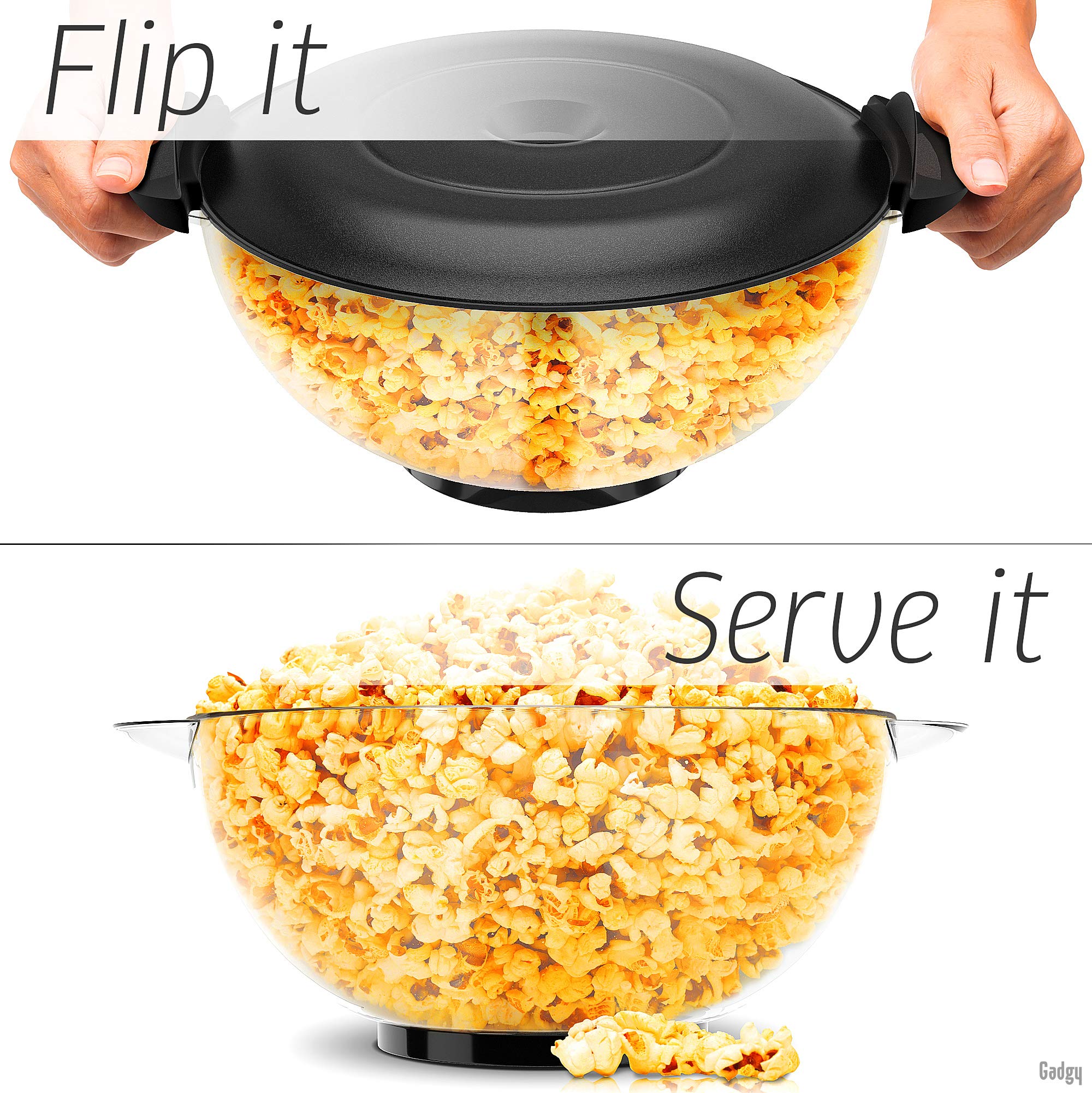 Gadgy Popcorn Maker Machine Round Air Pop Corn Maker 5 Litre Capacity 800W Air Popper