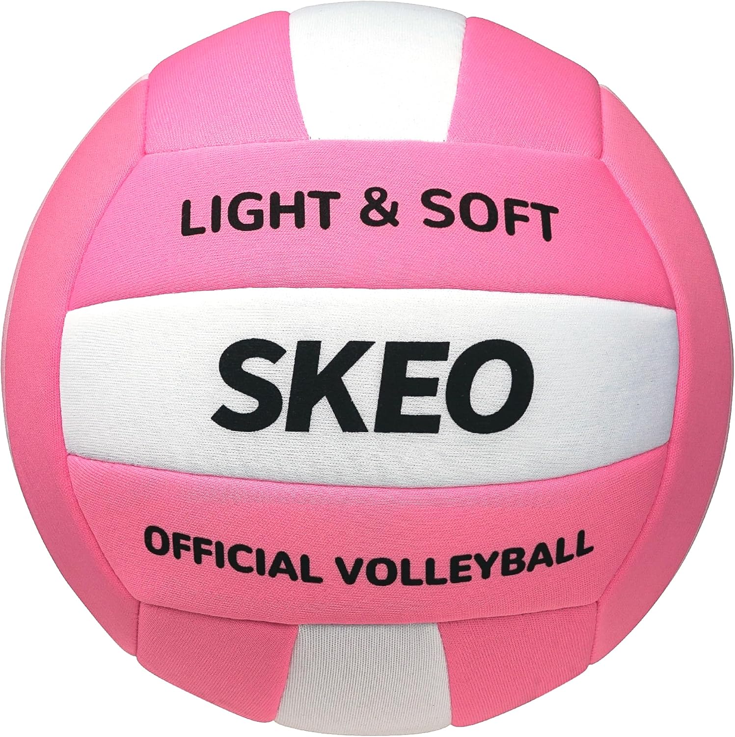 SKEO Silent Soft Volleyball for Indoor, Lightweight Design Safe and Quiet Fabric Volleyball for Kids Youth Beginners, Perfect for House Leisure Yard Training Practice Games(Deflated)