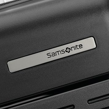 Samsonite Elevation Plus - Medium Hardside Luggage - Scratch Resistant Polypropylene Shell, RightHeightTM Adjustable Handle, Integrated AirTag Holder, TSA Lock, WetPakTM Compartment - Triple Black