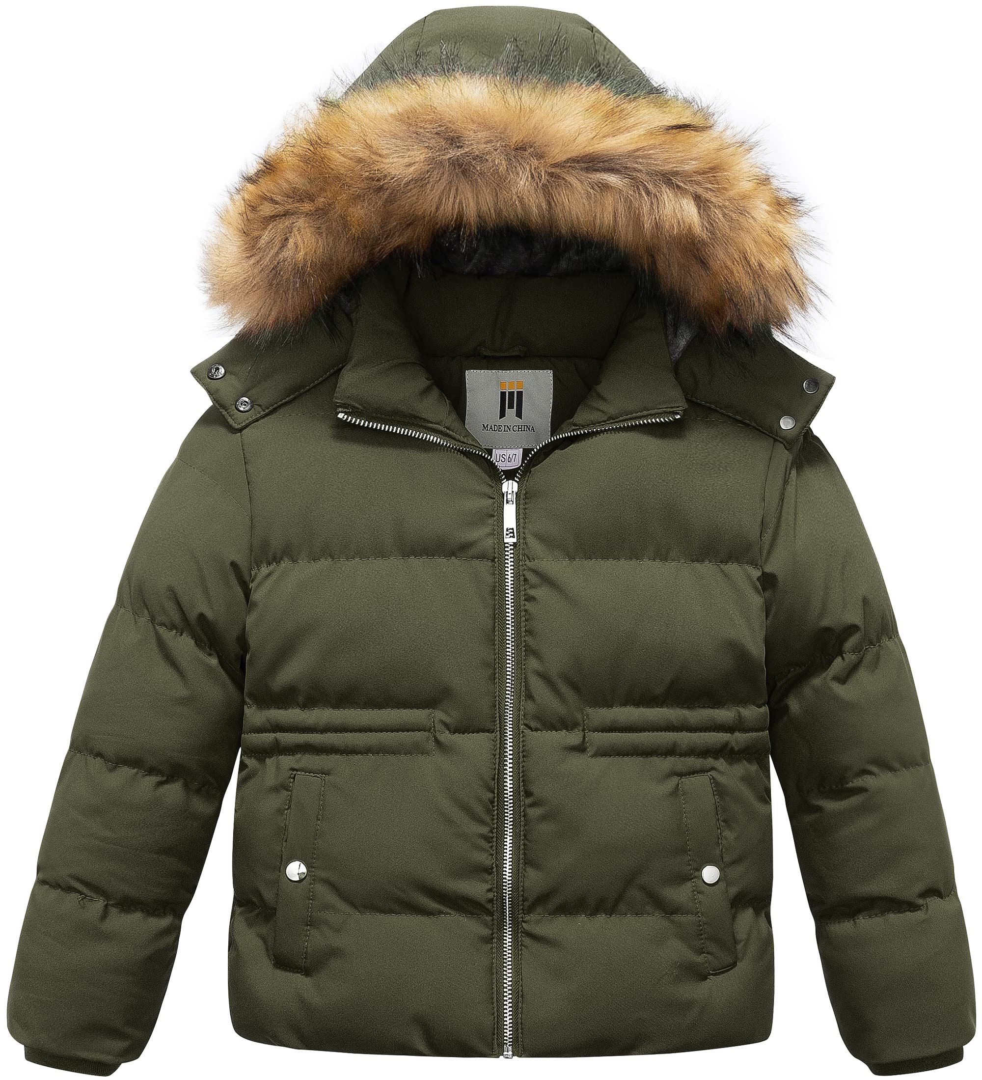 CREATMO US Girl's Metallic Shiny Jacket