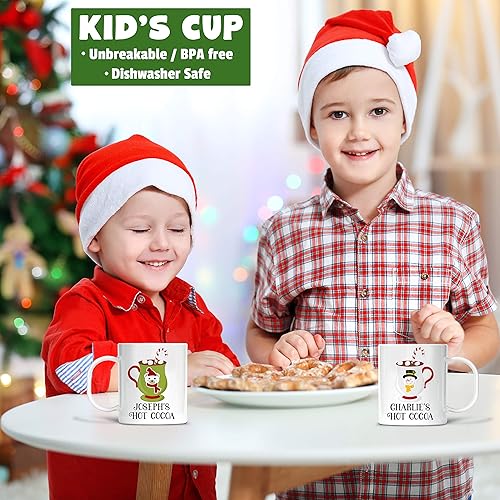 Miniatura 7 de Snowman Hot Cocoa Christmas Cup Personalized with Kids Name Unbreakable Child's Mug Customized Dishwasher Safe Mug
