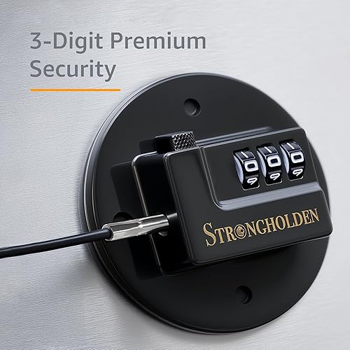 Miniatura 3 de Strongholden - Combinación de cerradura para refrigerador, a prueba de niños, bloqueo de congelador a prueba de niños, cuida a tu familia con