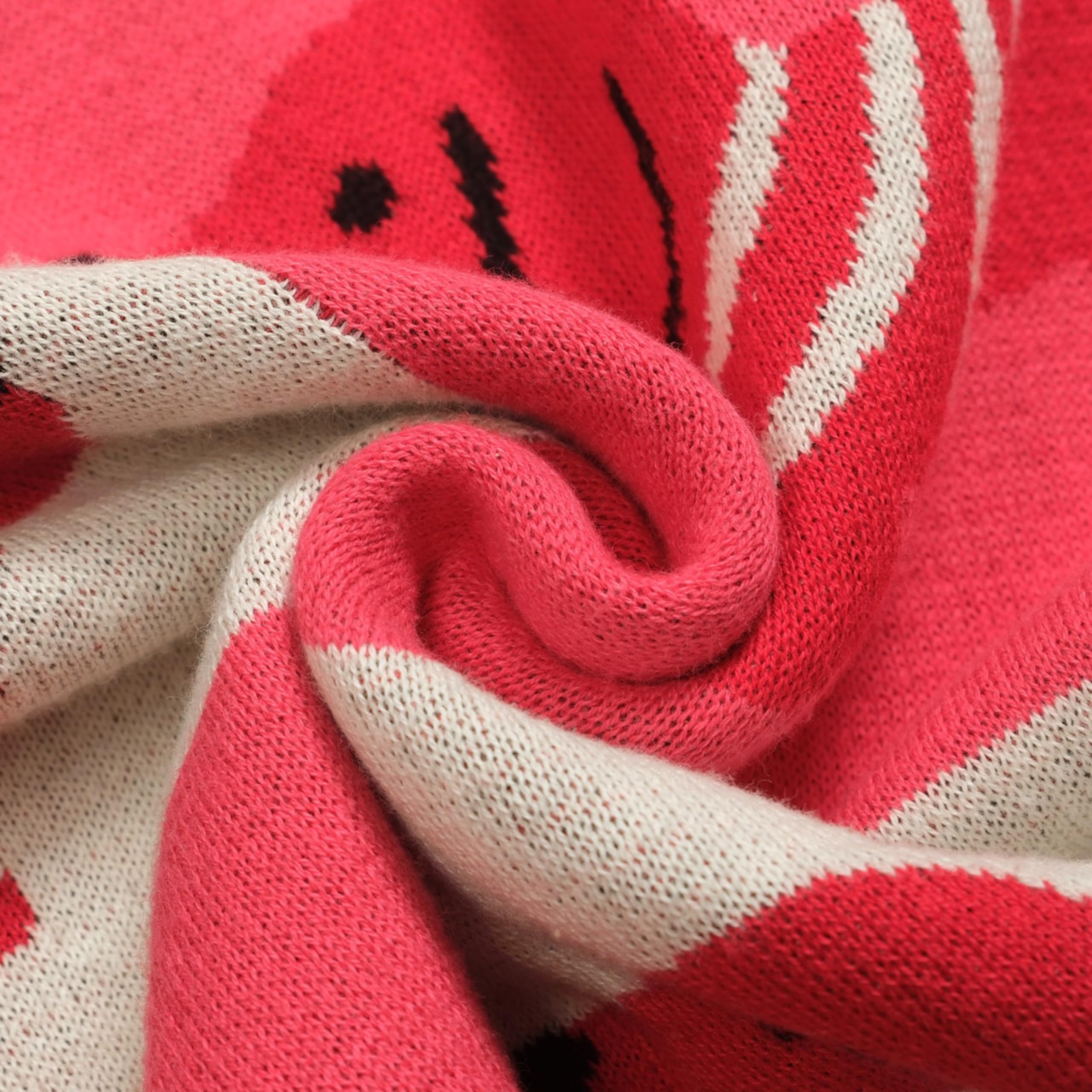 OXKNIT Damen Poloshirt Kurzarm Rosa mit V-Ausschnitt aus Jacquard-Strick mit Dackelmuster