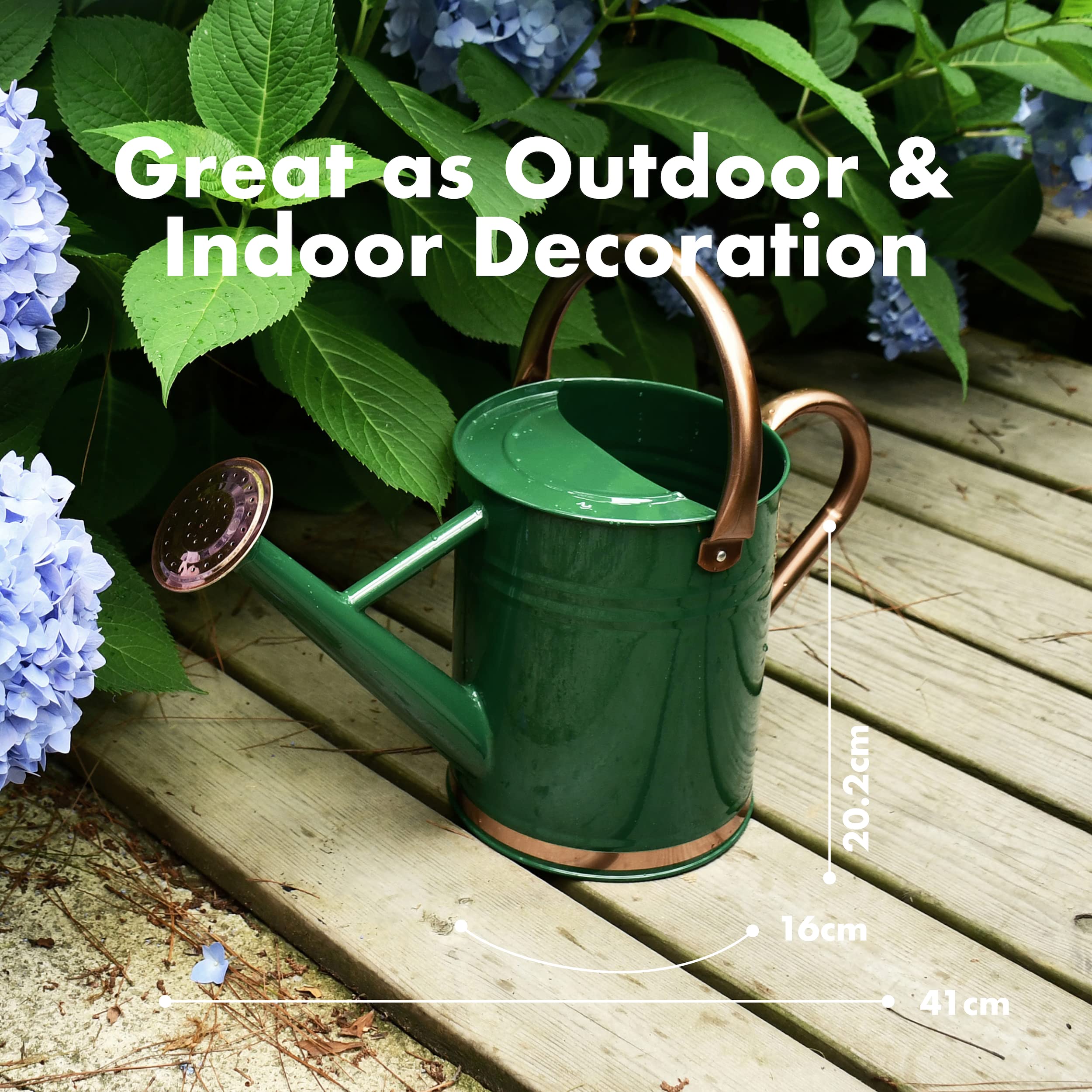 Homarden 1 Gallon Silver Colored Watering Can - Metal Watering Can with Removable Spout, Perfect Plant Watering Can for Indoor and Outdoor Plants - Ideal Gift & Home or Garden Decoration