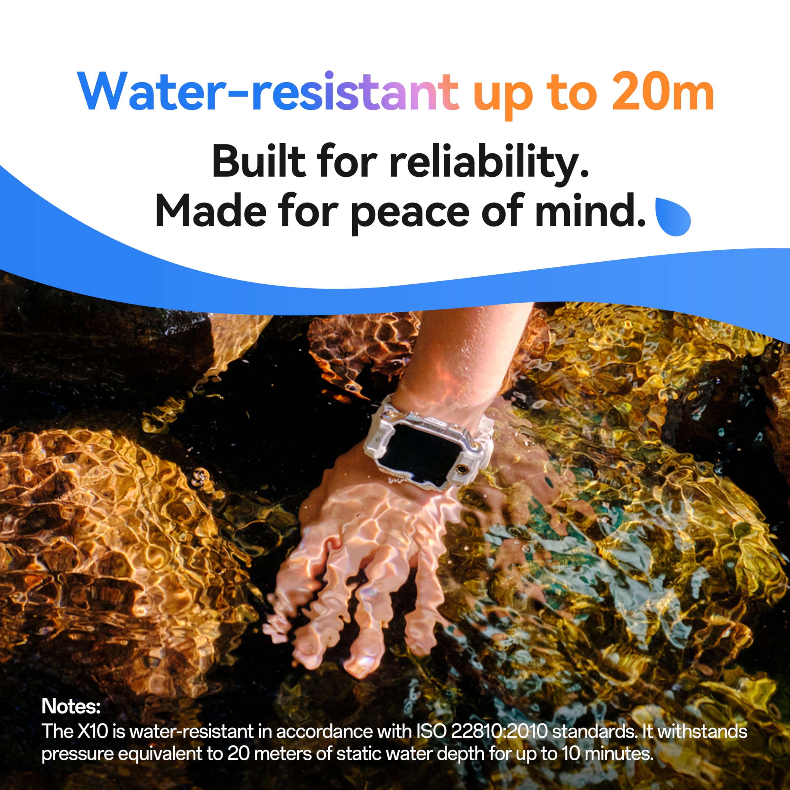 imoo X10 Smartwatch, zegarek dla dzieci z długotrwałym nagrywaniem wideo HD i rozmową telefoniczną, dziecięcy zegarek GPS z 14-dniową historią, tryb wielu sportów i wodoodporność IPX8 (Biały)