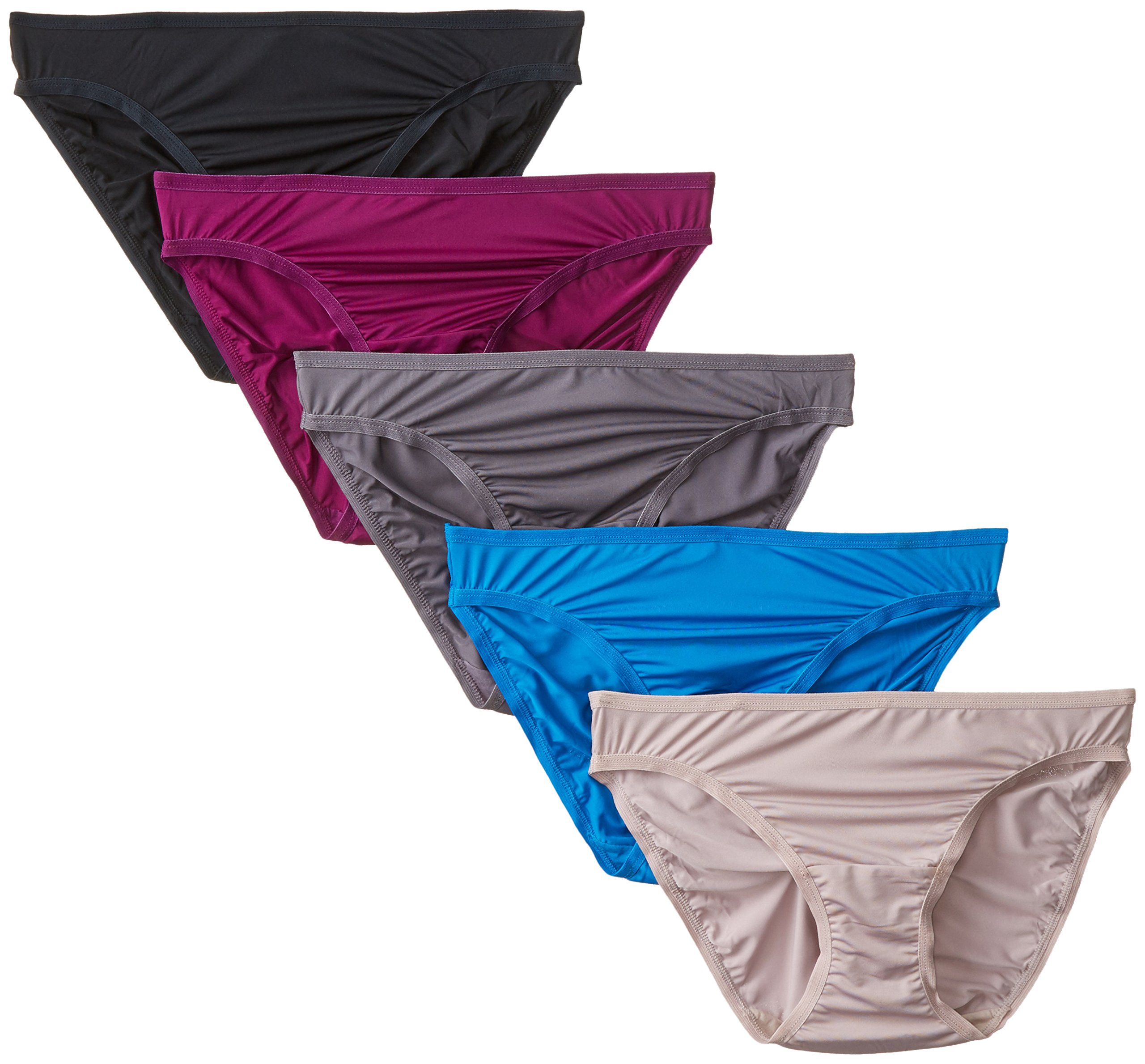 Women's 5 Pack Microfiber Bikini Panties, Assorted, 6