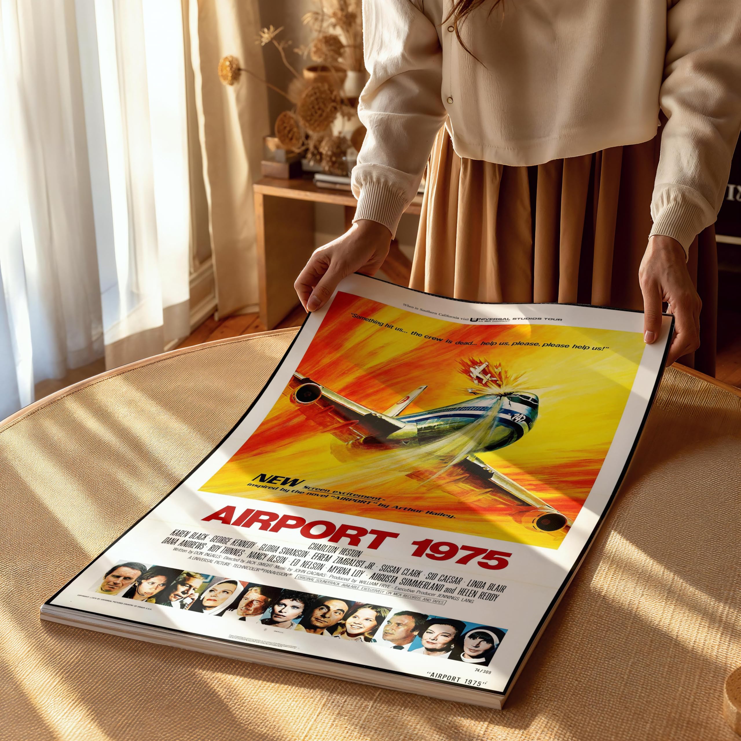 Airport 1975 (1974) Classic Movie Poster Print Wall Art Image Home Decor Artworks Different Sizes