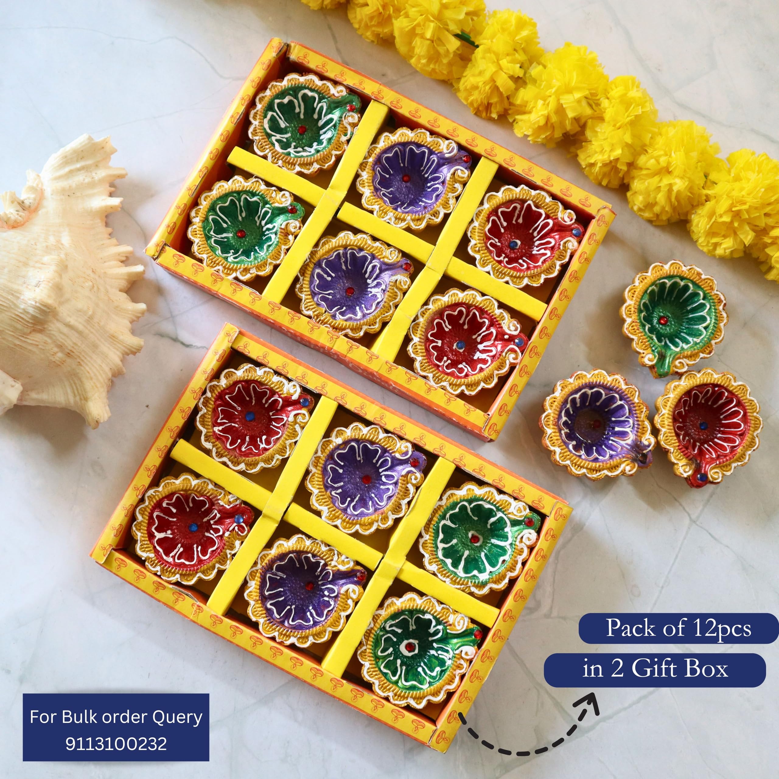 Diwali Diyas - Terracotta Lanterns by Indian Karigar -2