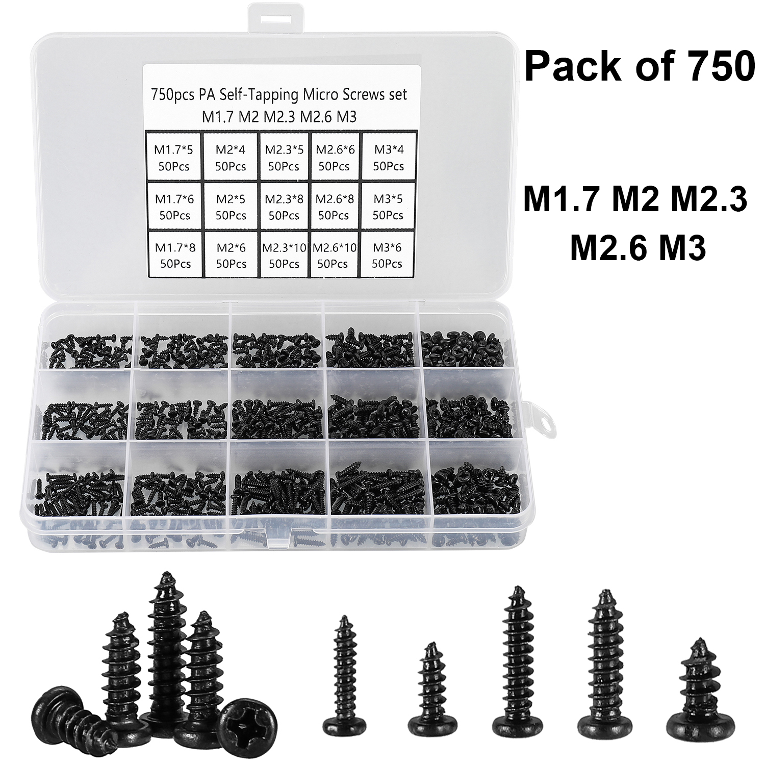 HELIFOUNER 240 Pieces 15 Sizes 304 Stainless Steel Large Fender Washer Assortment Kit - View #10