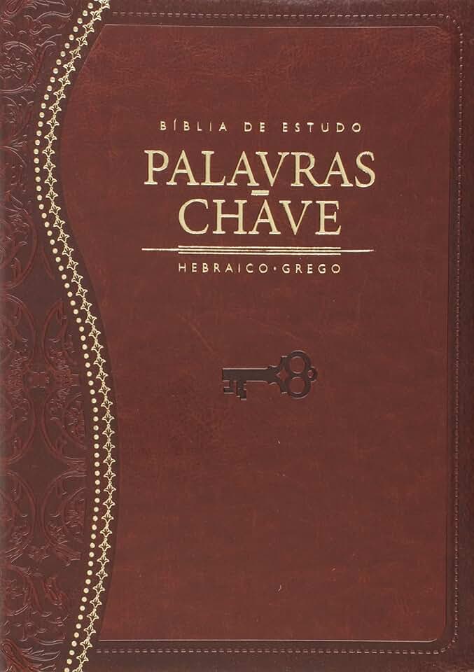 Biblia De Estudo - Palavras - Chave - Luxo Marrom Classica