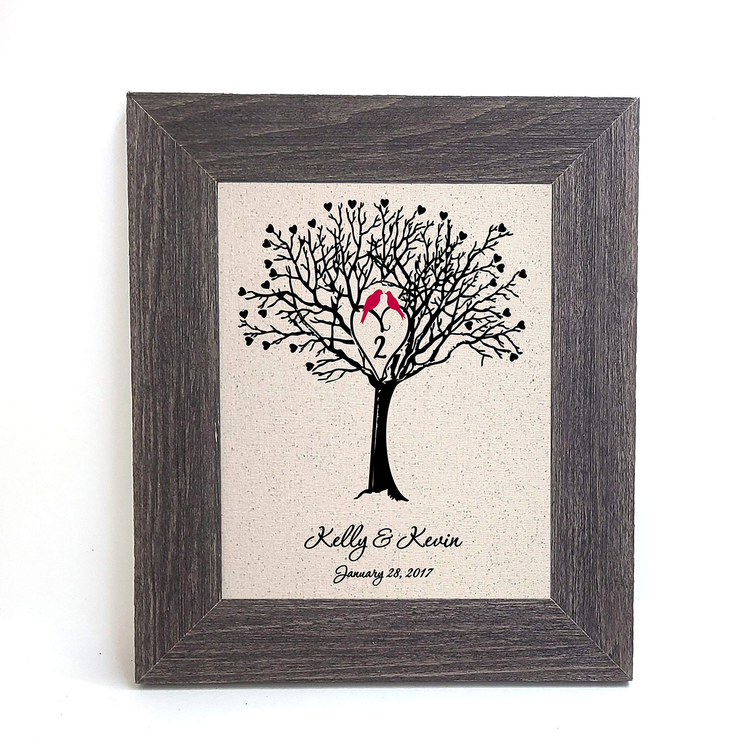 AlovelyDetail Personalized Cotton Linen Or Paper For Him Or Her, Tree Of Life Print, Gifts For Wife Couple Unique Keepsake