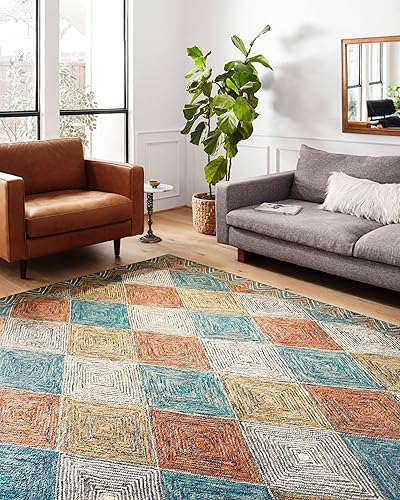 Loloi II Spectrum Collection SPE-02 SunsetOcean - Alfombra de área de 7'-9" x 9'-9"