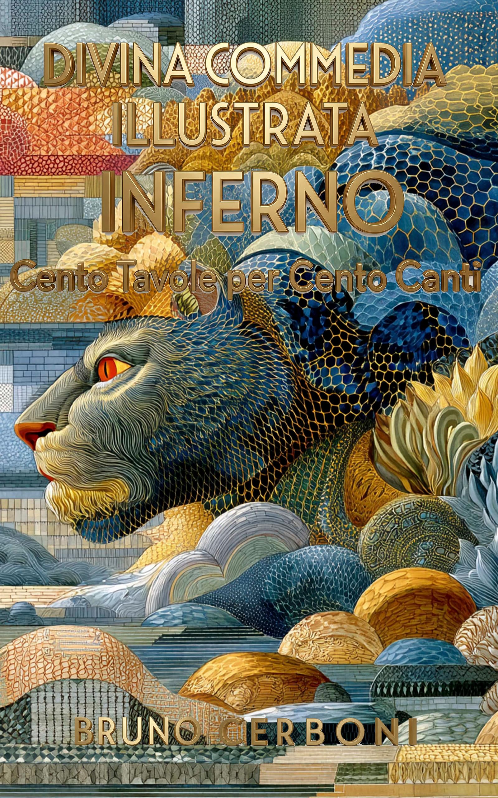 Livre Inferno Divina Commedia Illustrata avec Cento Tavole en édition italienne
