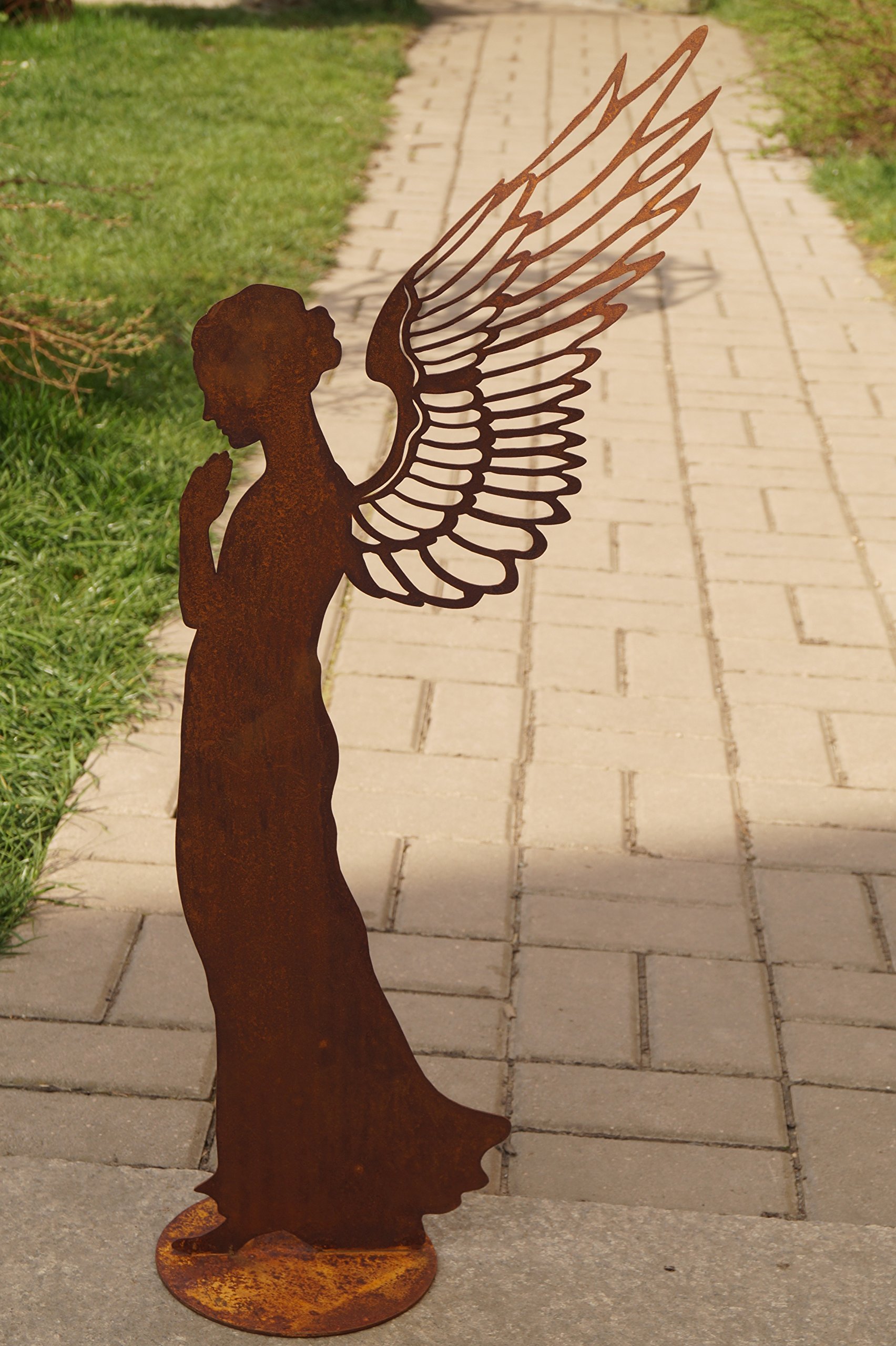 Saremo Edelrost Engel betend filigran 77 cm Gartendekoration Flügel Weihnachten Figur | Flügel, Weihnachten, Figur