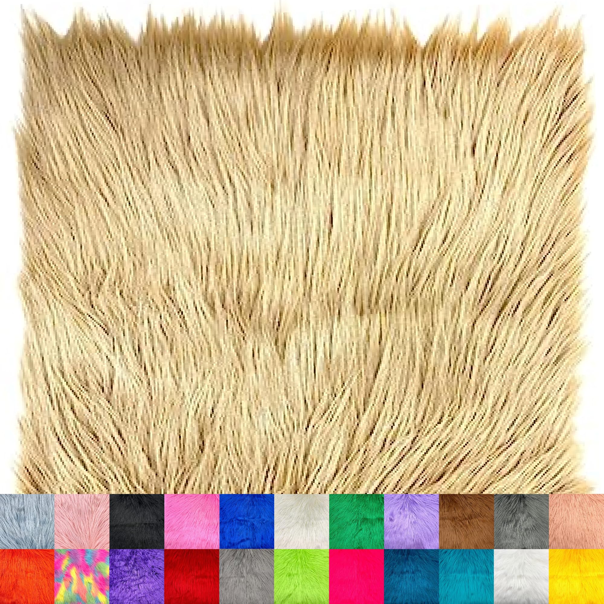 Ice Fabrics Faux Fur Fabric Squares 14x14 Inches PreCut