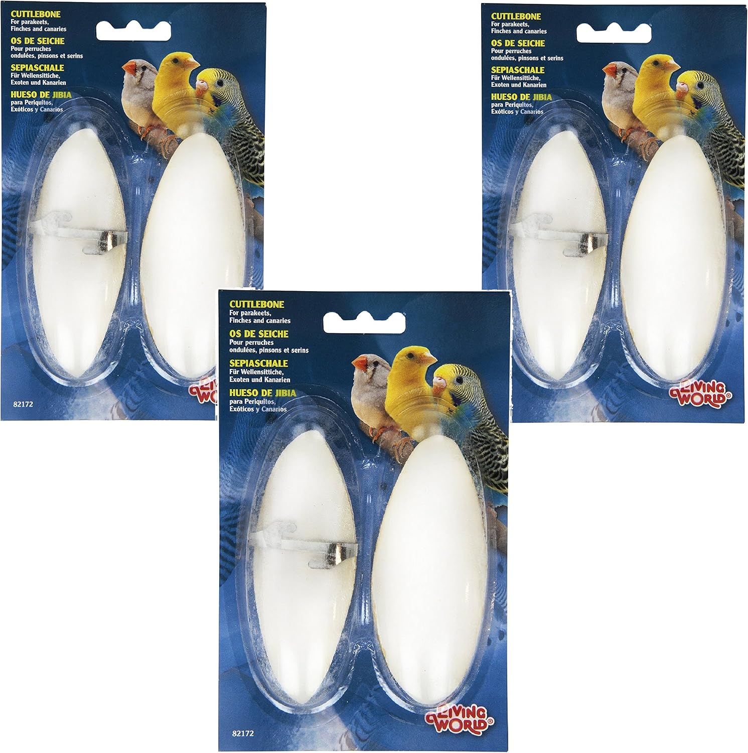 (3 Pack) Living World Cuttlebones, Small 5-Inch, 2 Bones Per Pack