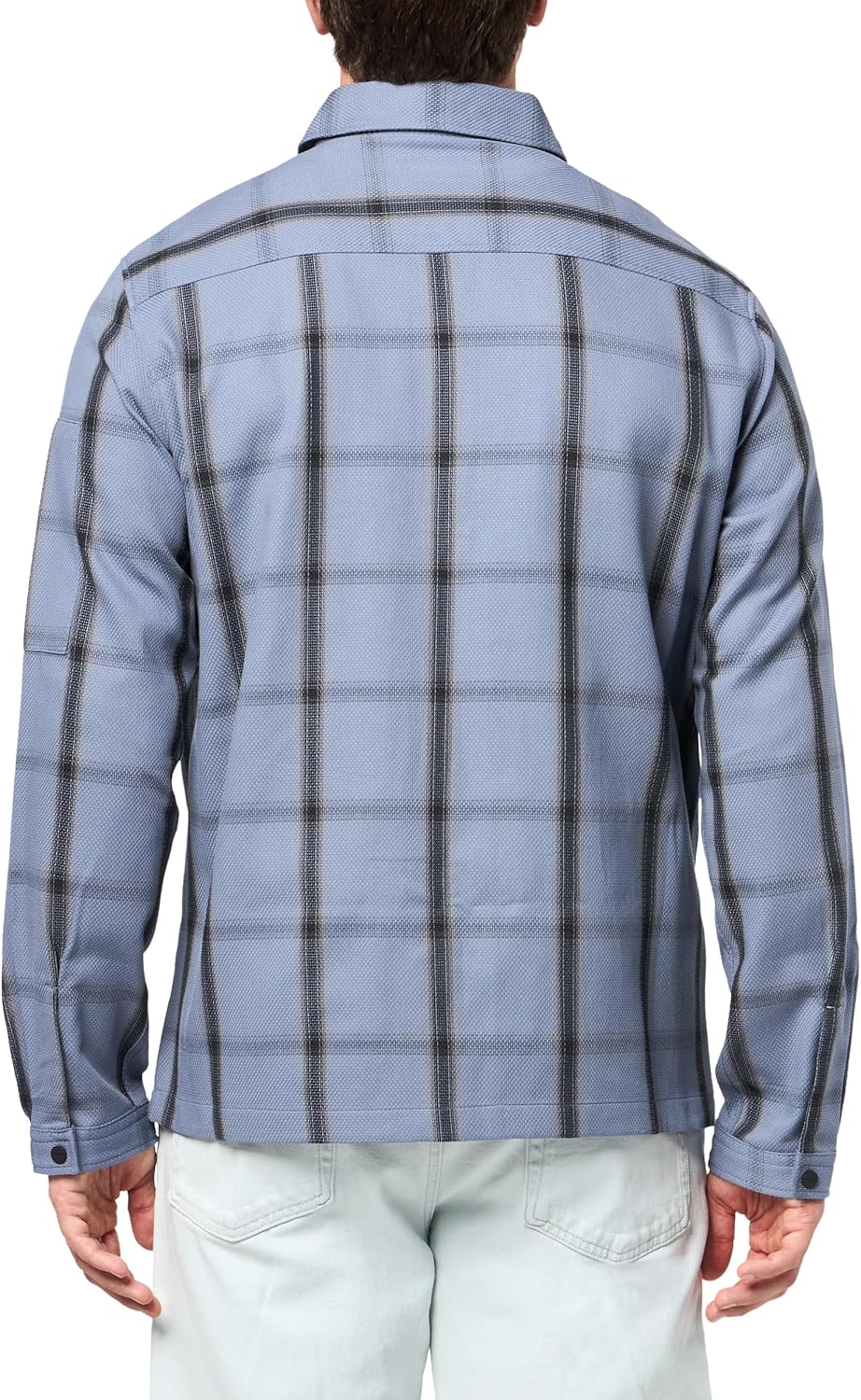 Hugo Mens Cotton Mix Canvas Zip Up Overshirt - Image 2