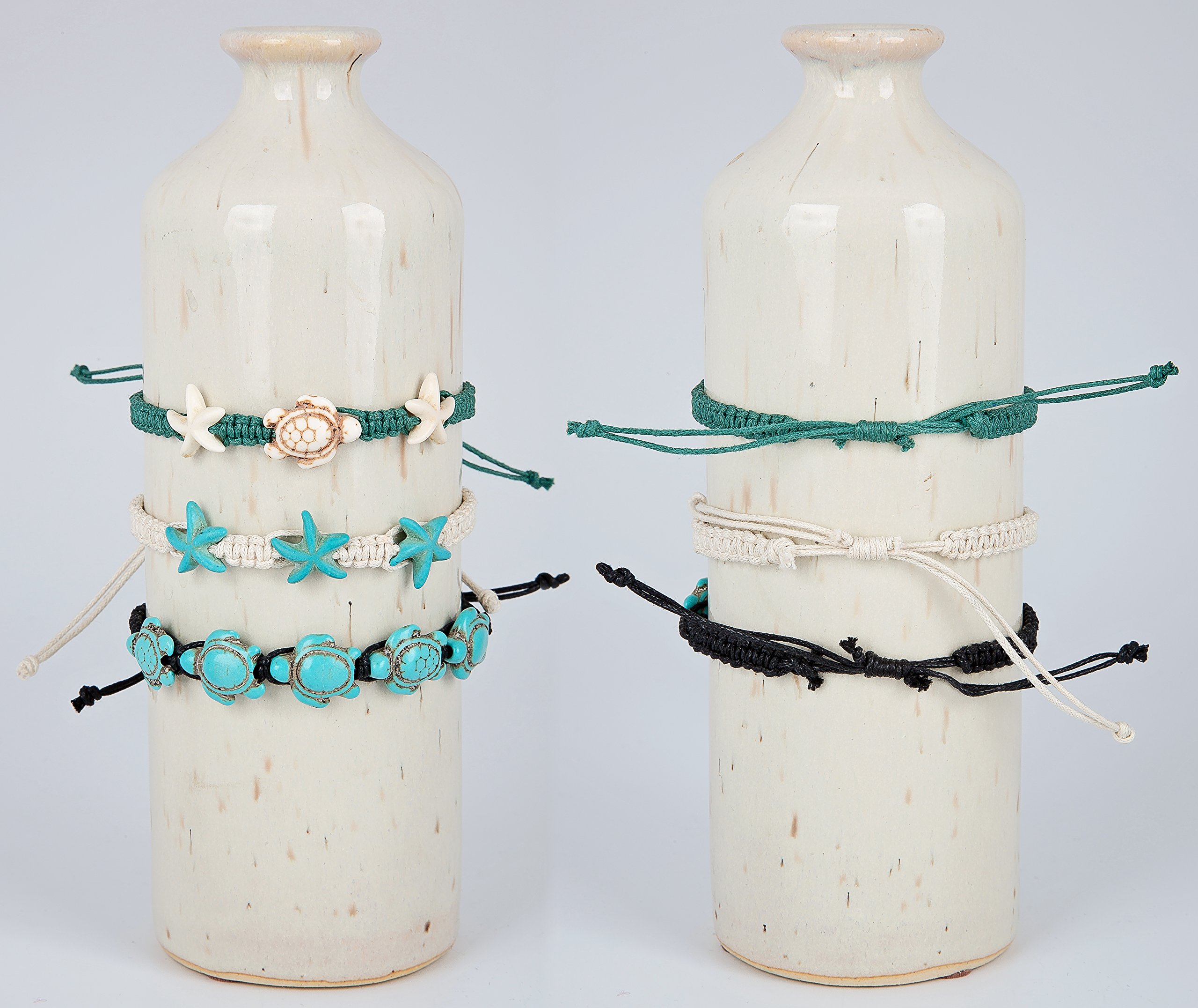 Beach Collection juego de pulsera o tobillera de tortuga y estrella de mar, aleación, turtle-starfish 5