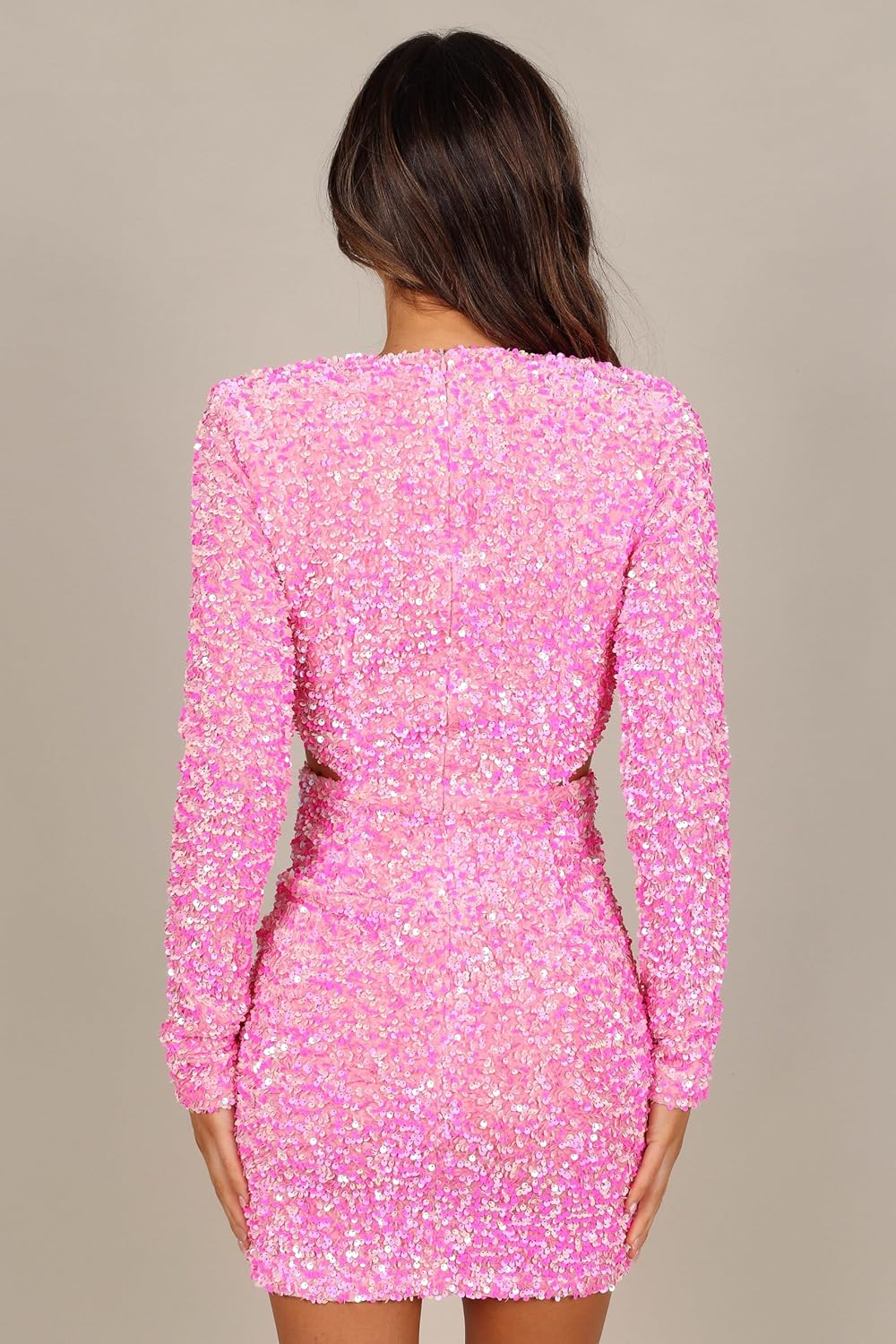 Petal & Pup Womens Kelly Long Sleeve Sequin Mini Dress - Image 6
