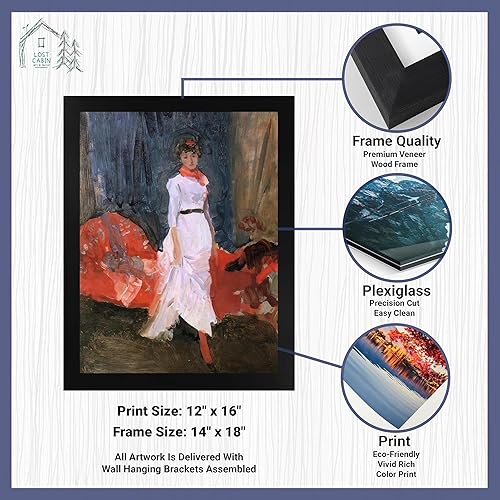 Miniatura 2 de Arreglo de cabaña perdida en rosa, rojo y morado de James Abbott Whistler  Impresión en marco plano negro  Reproducción de pintura de obras de arte