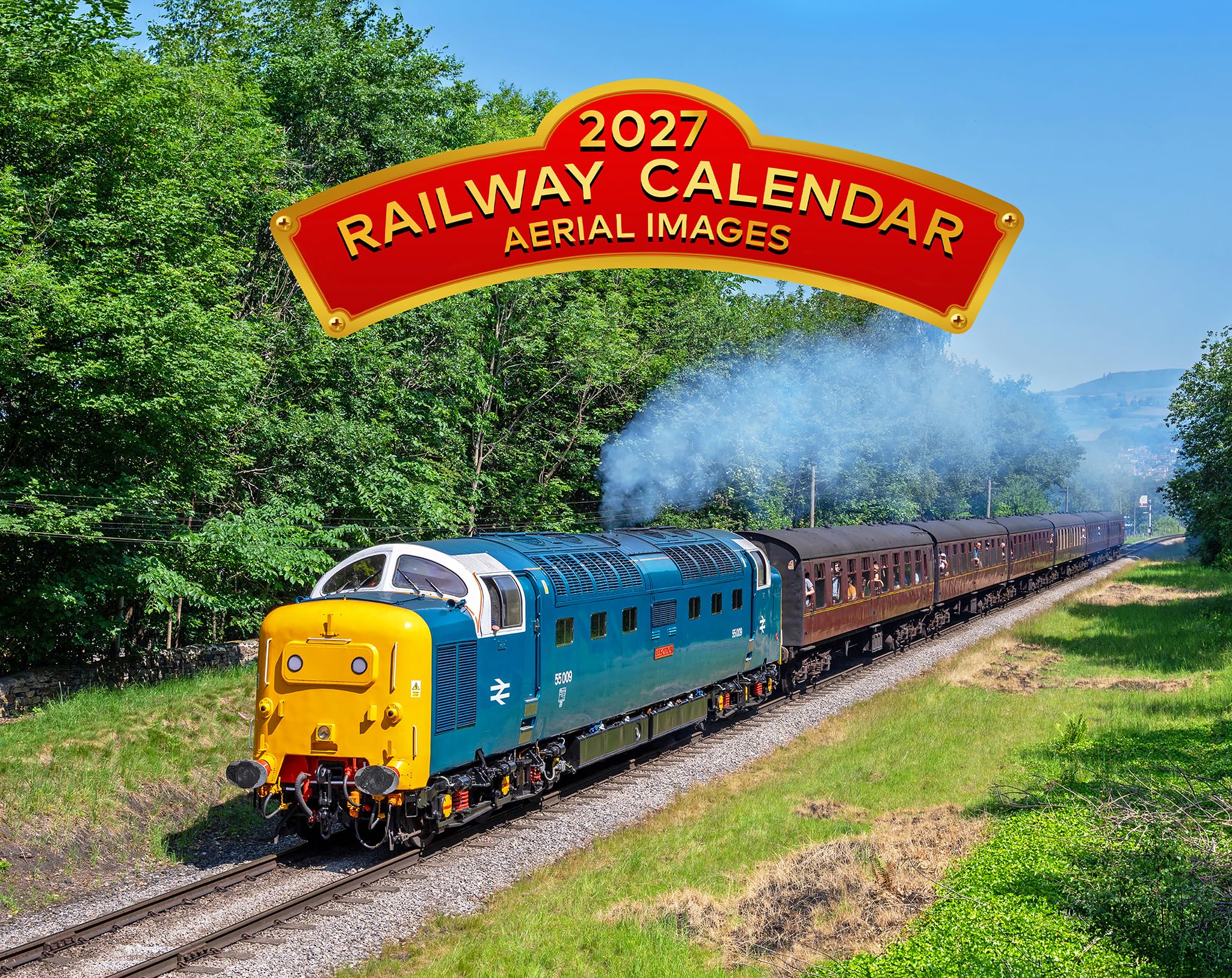 Railway Calendar 2027, Modern Heritage Diesel Locomotives, British Rail. Railwayana Gifts, Featuring 11 different Loco Types including Class 37, 40, 50, 59, 73, 89, Deltic and HST and many more.