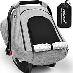 Beatoutou Baby Car Seat Cover for Boys & Girls, Waterproof & Windproof, Gray