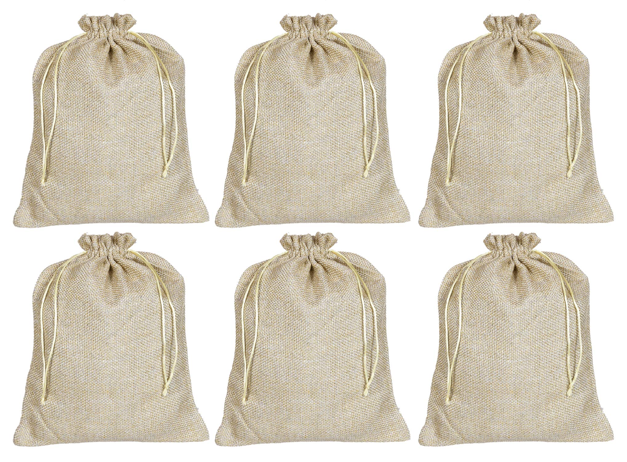 Kuber Industries Jute Potli Bags for Return Gifts with Drawstring|Pack of 6 (Gold) (B0971FFJ42) Amazon Price History, Amazon Price Tracker