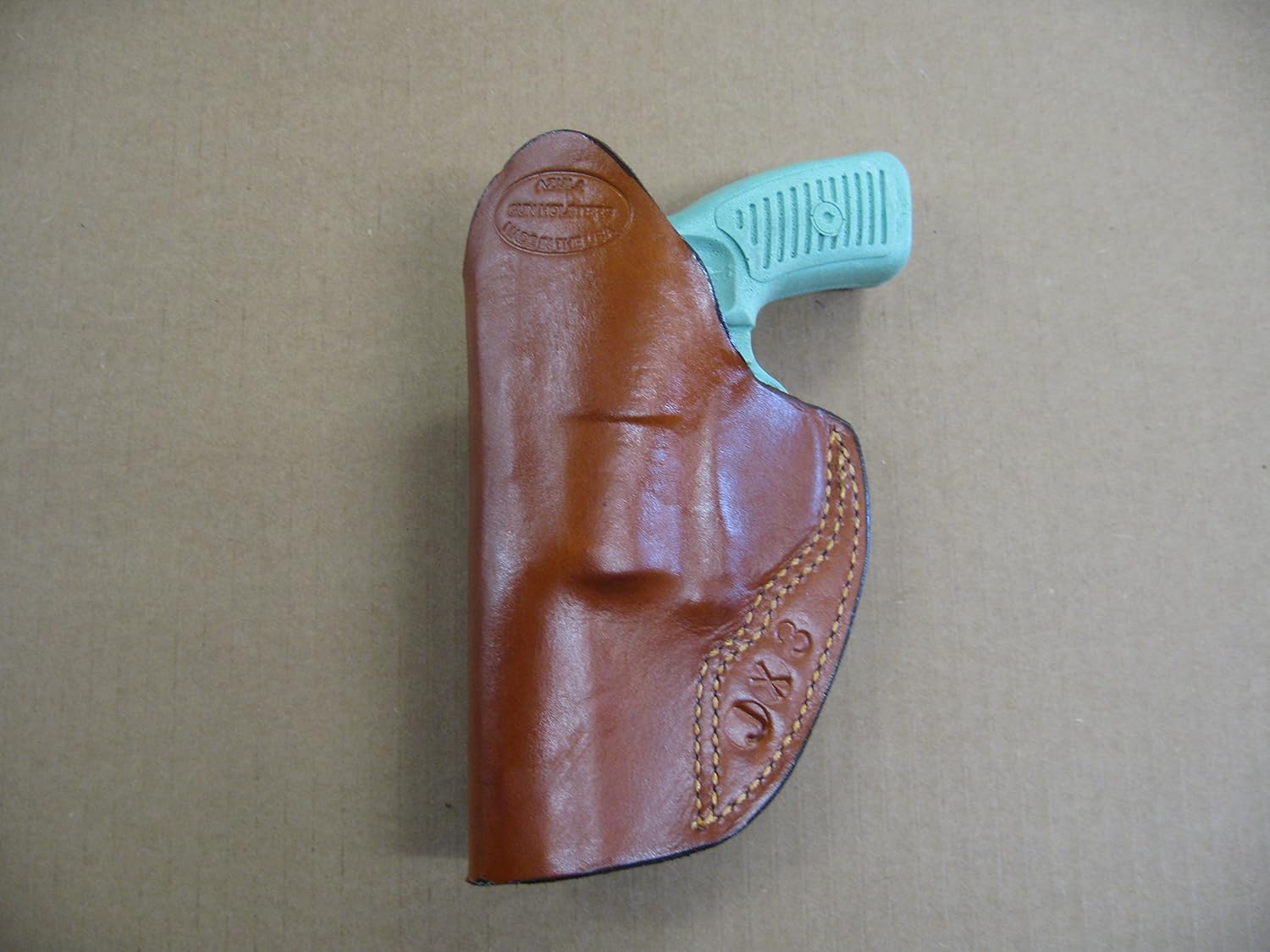 Azula Gun Holsters Charter Arms Bulldog 3" IWB Leather in The Waistband Concealed Carry Holster TAN RH