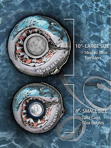 Miniatura 6 de Azul Pequeño - Soporte de Bebida Flotante Inflable Human Bobber  Flotador de Bebidas para Vasos, Yeti, Tervis, o Botella de Vino en la Tina de