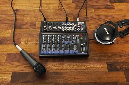 Miniatura 8 de Gemini Sound Equipo de audio profesional GEM-05USB compacto rotativo de 5 canales, sonido en vivo, música, podcast, Bluetooth, USB, DJ, mezcladores