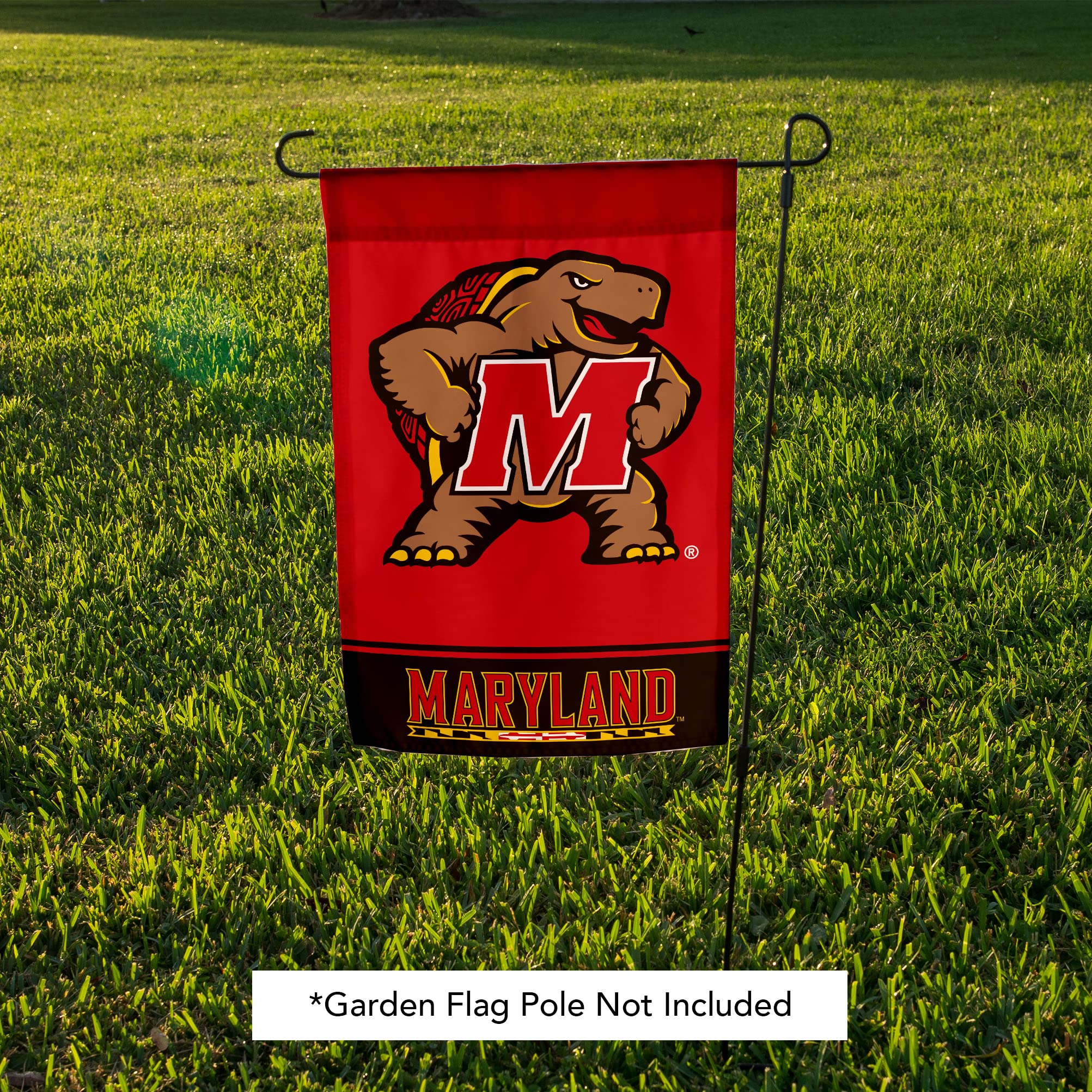 University Of Maryland Gartenflagge – Doppelseitig, 100% Polyester, Offiziell Lizenziert, Design A